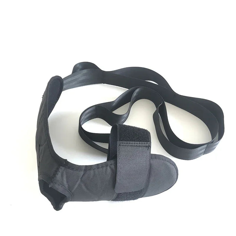 Black adjustable strap with padded fabric, ergonomic fit, hook and loop closure for support