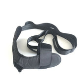Black adjustable strap with padded fabric, ergonomic fit, hook and loop closure for support