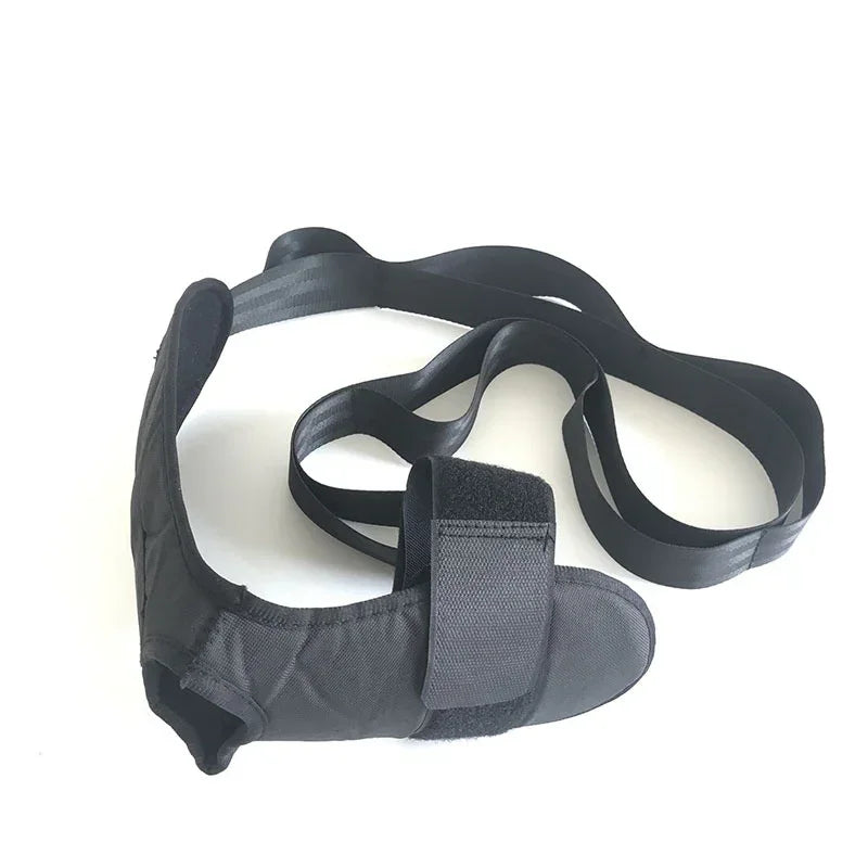 Black adjustable strap with padded fabric, ergonomic fit, hook and loop closure for support