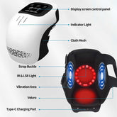 White and black tech wearable with mesh fabric, ergonomic fit, LED display, and adjustable straps