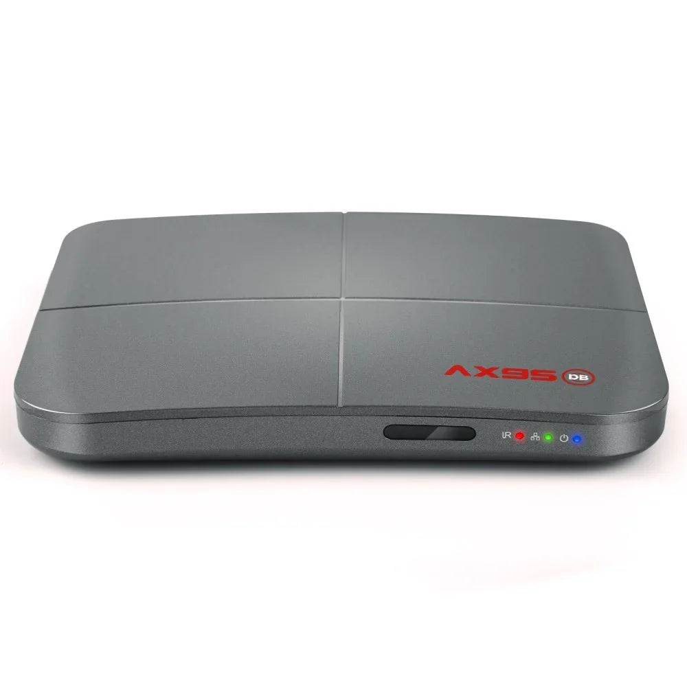Sleek gray tech device with smooth matte finish, compact design, and LED indicator lights on front panel.