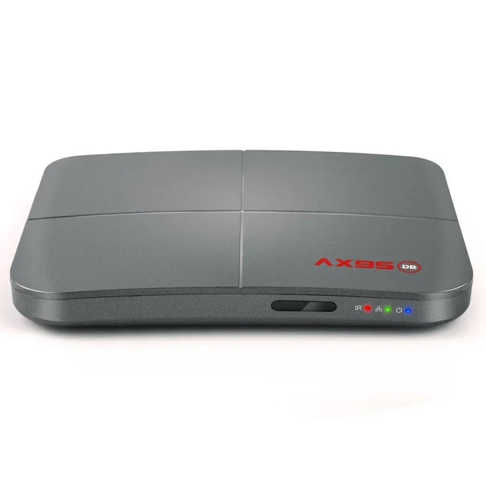 Sleek gray tech device with smooth matte finish, compact design, and LED indicator lights on front panel.