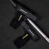 Black neoprene weightlifting wrist straps with yellow &