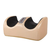 Beige textured foot massager with black interior and control buttons, modern design