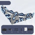Wing-shaped toy drone with blue camouflage pattern, lightweight plastic, remote control, accessories displayed