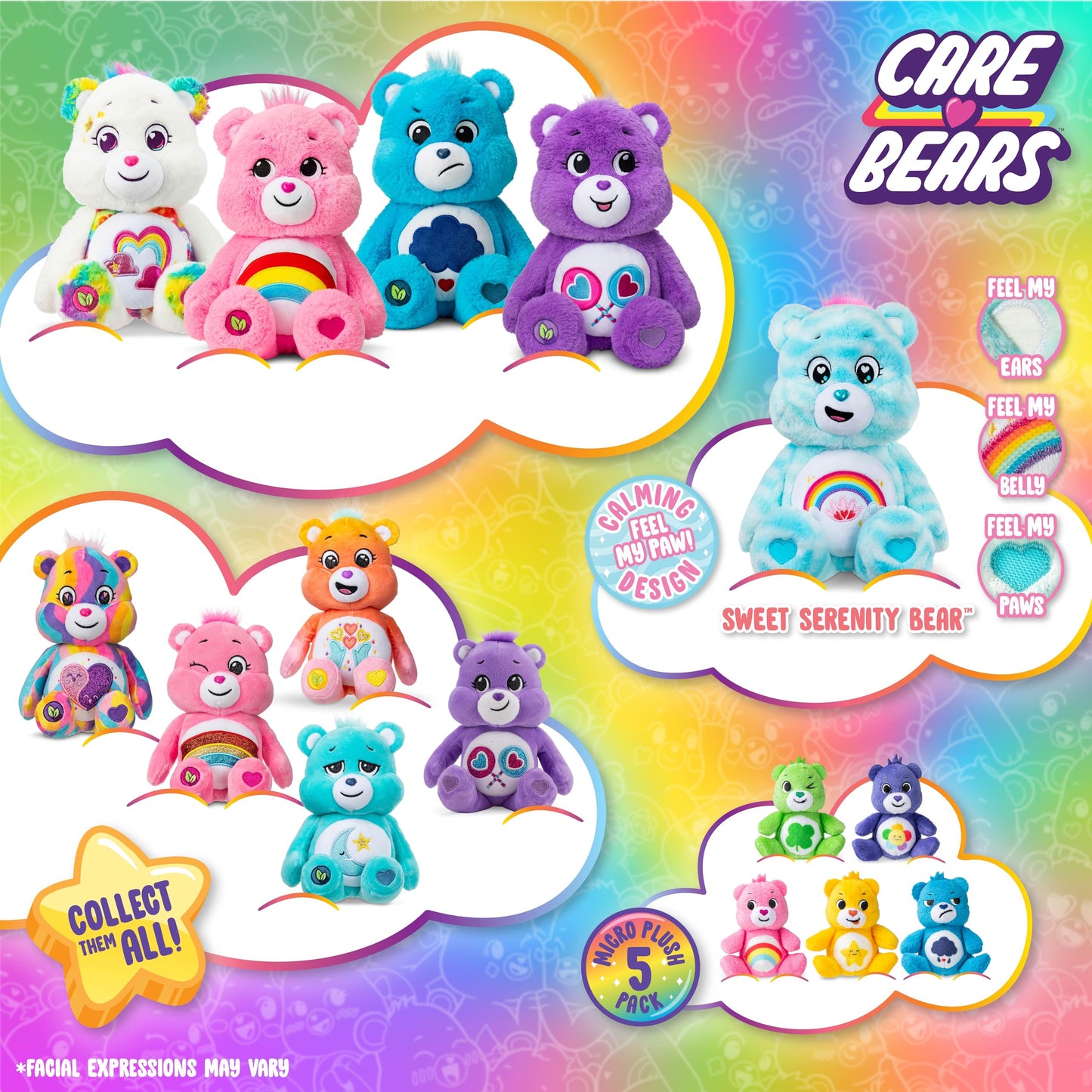 Care Bears 14" Medium Plush Rock Theme Grumpy Bear Plush (Eco Friendly)