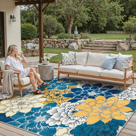 GENIMO Indoor Outdoor Area Rug 8&