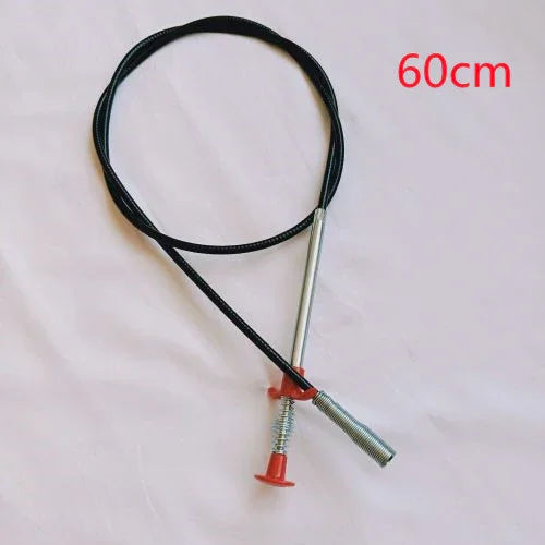 Black flexible cable with red and silver metal ends, 60cm length, on white background