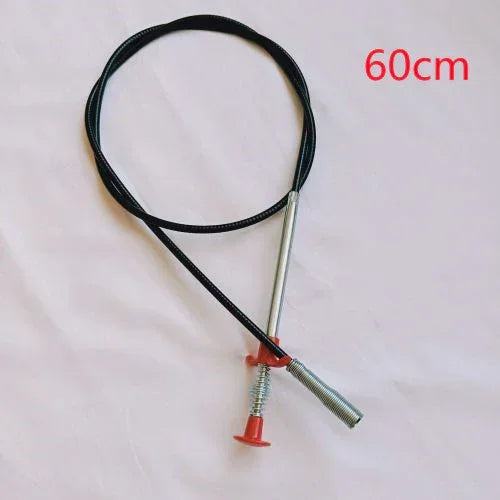 Black flexible cable with red and silver metal ends, 60cm length, on white background