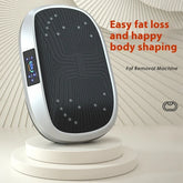 Modern black and silver fat removal machine with digital display on neutral background