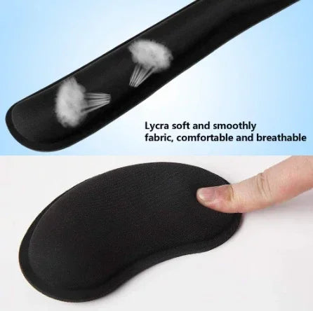 Black Lycra pad with smooth, breathable fabric, shown soft and comfortable to the touch.