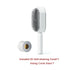 White 3D self-cleaning hair comb with airbag comb base, modern minimalist design