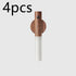 Minimalist wood and white wall hook, modern design, set of 4 pieces, home décor accessory