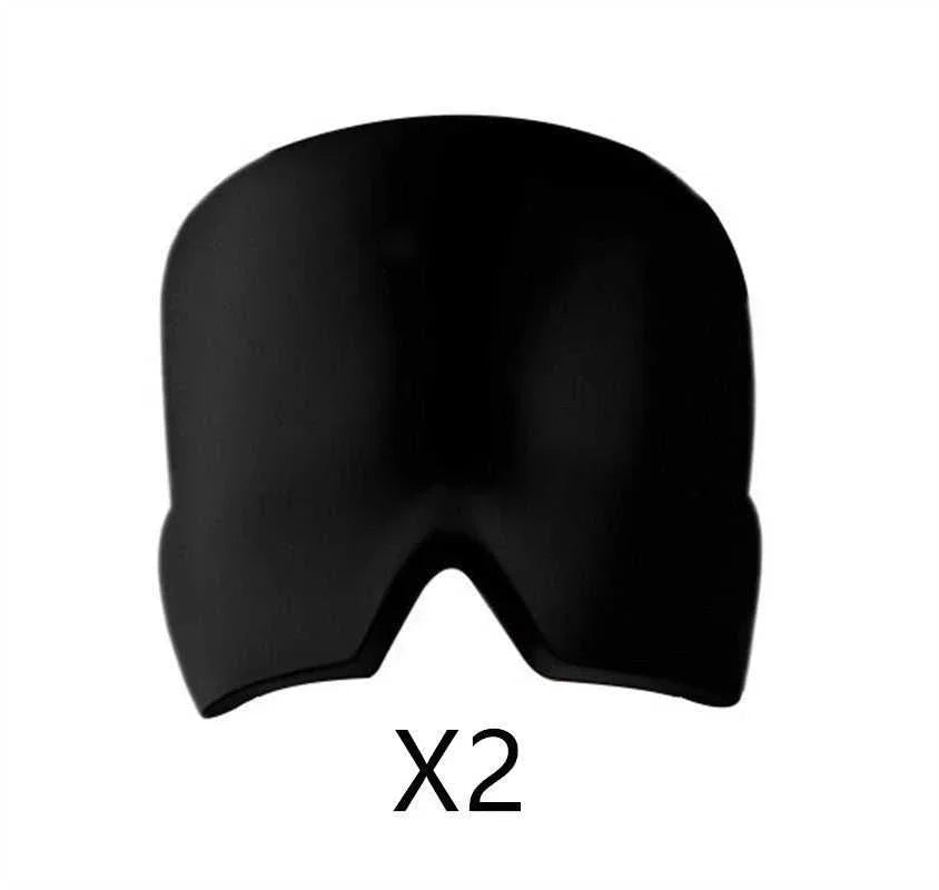 Matte black futuristic face mask with ergonomic fit, set of two.