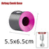 Round airbag comb base in black and pink plastic, 5.5x6.5cm, shown with comb holder usage example.