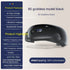Black 8S eye massager with adjustable elastic band, Bluetooth music, airbag and vibration massage features.