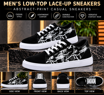 GeePAC Trend Men's Abstract Print Low-Top Sneakers