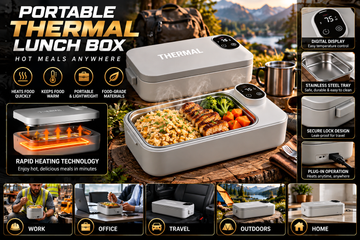 USB Heated Lunch Box – 900ml Stainless Steel Meal Warmer