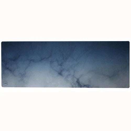 Aqua blue suede rubber mat with soft gradient pattern, rectangular shape, smooth finish
