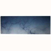 Aqua blue suede rubber mat with soft gradient pattern, rectangular shape, smooth finish