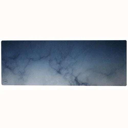Aqua blue suede rubber mat with soft gradient pattern, rectangular shape, smooth finish