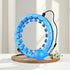 Adjustable blue weighted smart hula hoop with detachable links and ball for fitness