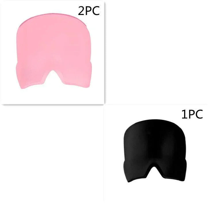 Pink and black stretch face masks, soft material, ergonomic fit, streetwear style