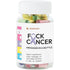 Clear plastic bottle filled with colorful capsules, label reads &