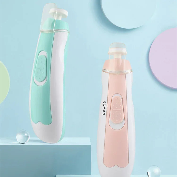 Mint green and light pink electric skincare tools with ergonomic grip, silicone accents, on pastel background