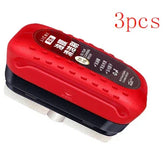 Red and black magnetic window cleaner with plastic body, ergonomic grip, three pieces