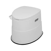 Modern white plastic step stool with handle and non-slip base, minimal design