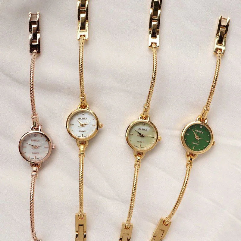 Four gold and rose gold slim chain women&