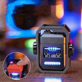Futuristic black and gray LED lighter with digital display, metallic finish, and tech-inspired design