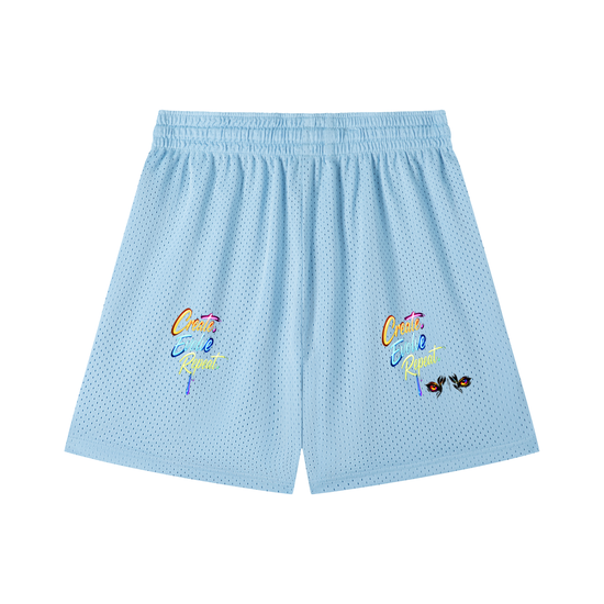 Tiger Drip Mesh Shorts - Drawstring Athletic Shorts (Ages 14-40)