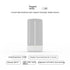 Minimalist white LED lamp with warm yellow light, ABS plastic, sleek cylindrical design.