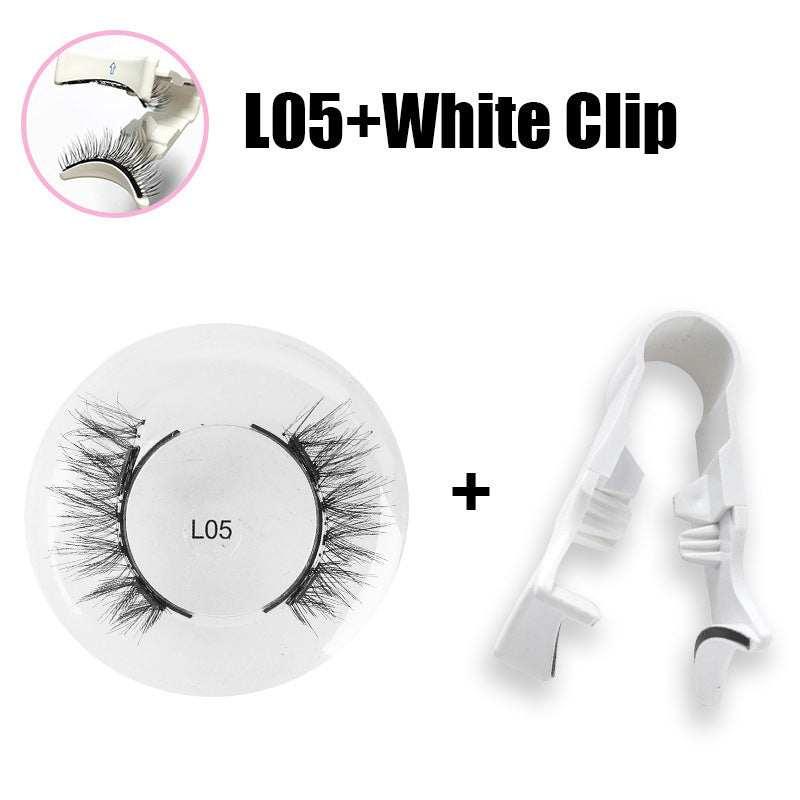 Dramatic black false eyelashes with white applicator clip, synthetic material, bold style