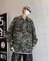 Oversized digital camo button-up shirt, cotton blend, relaxed fit, streetwear style