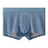 Light blue seamless boxer briefs with breathable mesh front panel and slim fit design