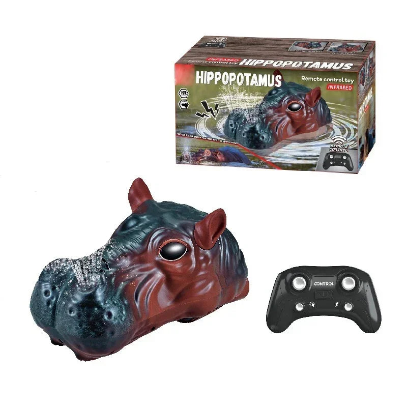 Remote control toy set with hippo head design and black controller