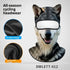 Wolf print cycling balaclava with ear details, made from ice silk and thermal velvet, full-face coverage.