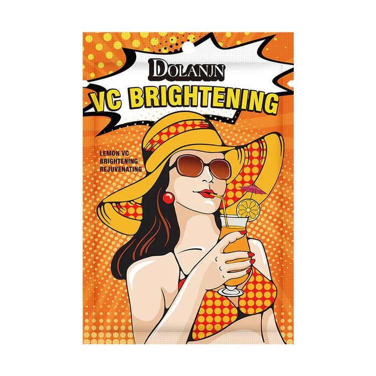 Woman in retro pop-art style wearing yellow polka dot hat, sunglasses, and bikini top.