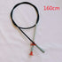 Black cable with metal ends and red push-pull mechanism, 160cm length, on white background