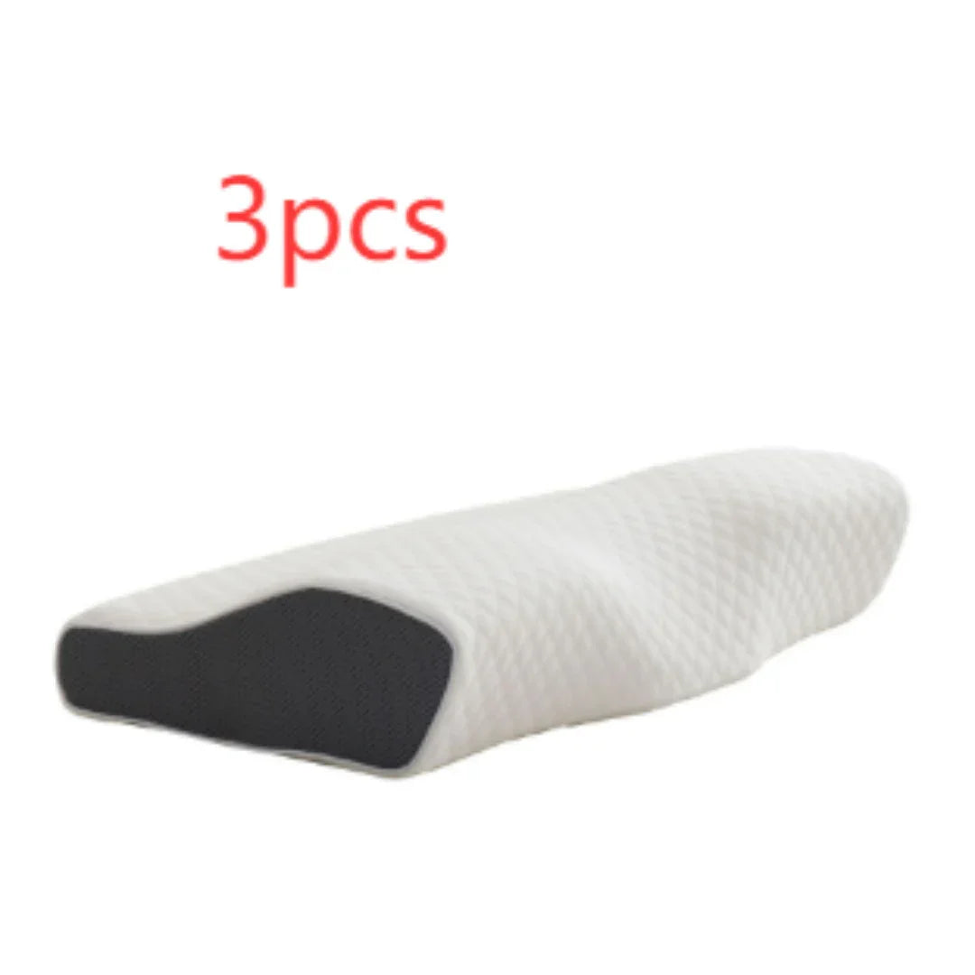 Three-piece set of textured white and black socks, soft stretchy fabric, snug fit.