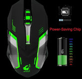 "Ninja Dragon Stealth 7 LED backlit gaming mouse side view"