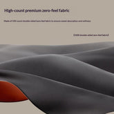 Close-up of smooth, dark gray double-sided fabric with soft, breathable, sweat-absorbing texture.