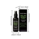 Black herbal spray bottle with matching box, green text, sleek matte finish, compact size