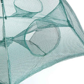 Close-up of green mesh material, lightweight and breathable fabric with a netted texture