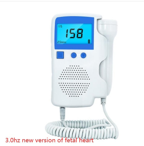 Digital fetal heart rate monitor with waterproof probe and LCD screen for home pregnancy use