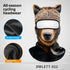 Bear print balaclava made of ice silk and thermal velvet materials, all-season cycling mask