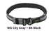 Two-tone gray and black tactical nylon belt with quick-release buckle, adjustable fit.